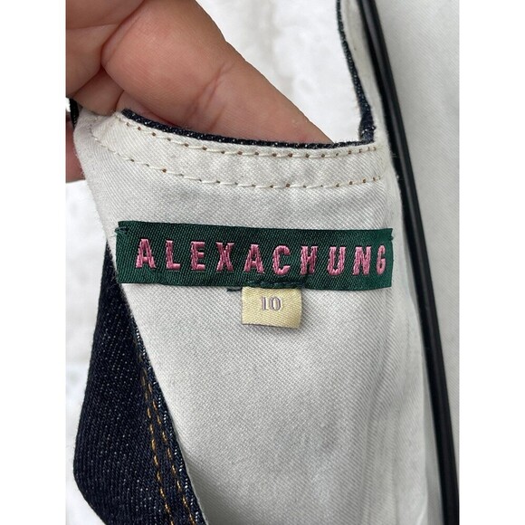 ALEXACHUNG cut out Denim Minidress size 6 - Picture 11 of 12